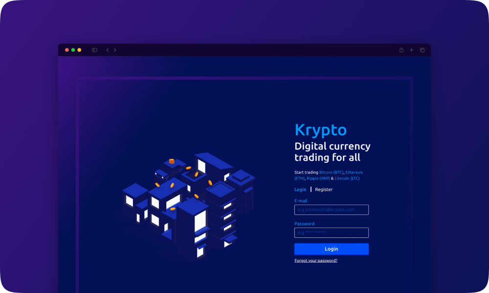 Krypto - Cryptocurrency web applcation