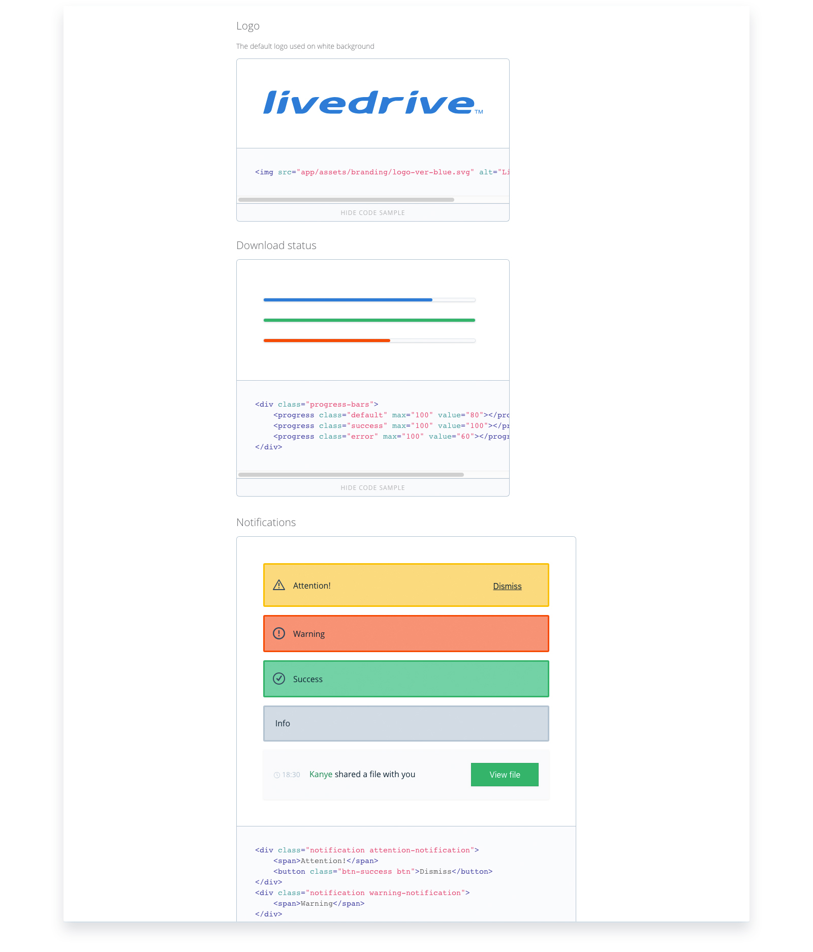 Web styleguide